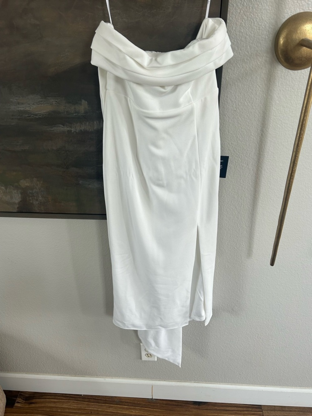 NWT Lulus Fabulous Phenomenon White Strapless Bow Midi Dress - Picture 11 of 15